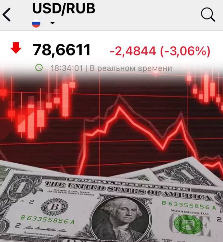 Внебиржевой курс доллара опустился до 78 рублей