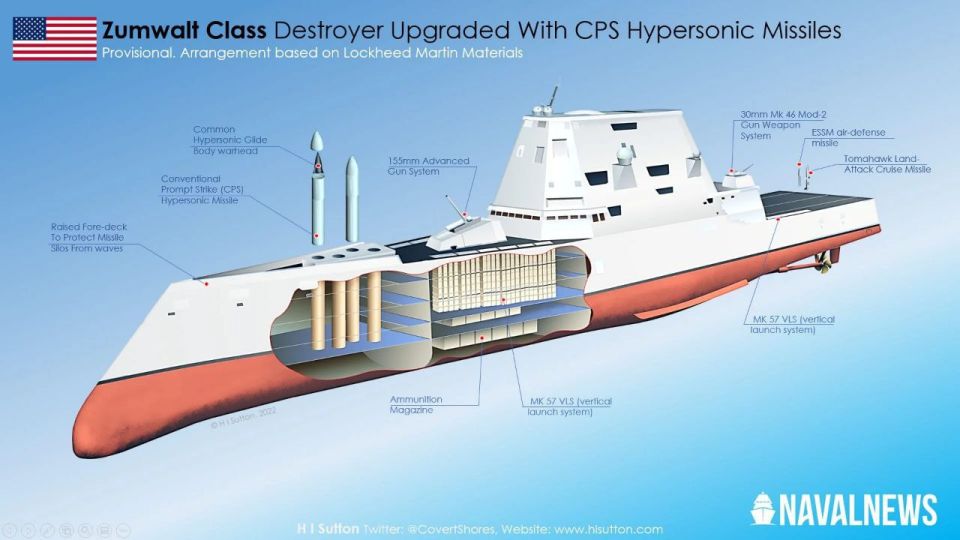 Американская военно-морская база Перл-Харбор готовится принять все три новейших эсминца класса Zumwalt, вооружённых гиперзвуковыми ракетами, а также до трёх атомных подводных лодок класса Virginia с крылатыми ракетами...