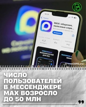 Число пользователей национального мессенжера МАХ увеличилось до 50 млн, сообщает пресс-служба
