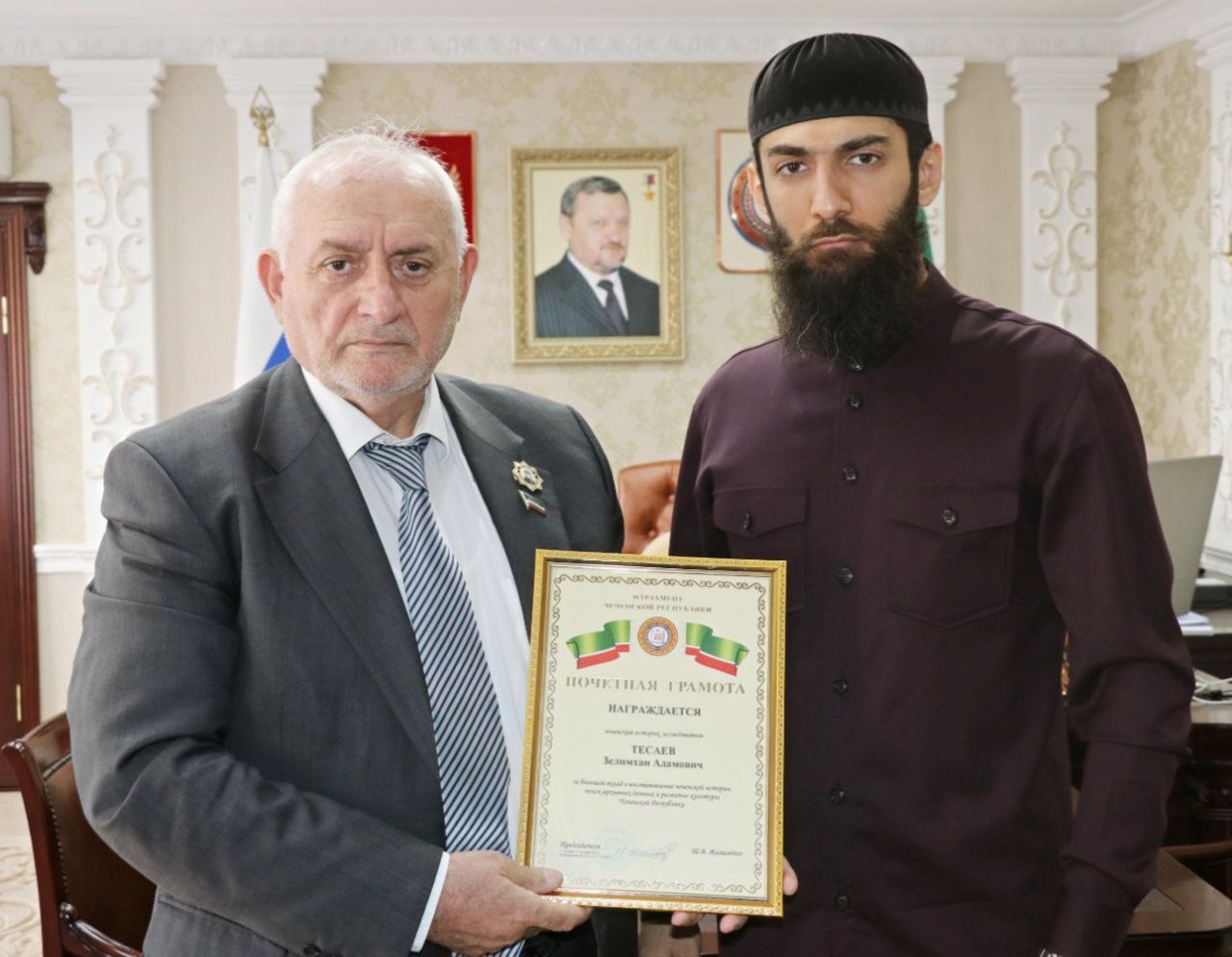 Шаид Жамалдаев встретился с чеченским историком Зелимханом Тесаевым