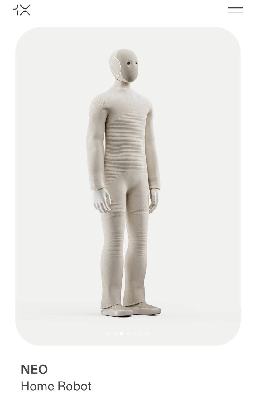 Компания 1X открыла продажи на робота-домохозяина Neo — он может пылесосить, делать уборку, мыть посуду и много чего ещё