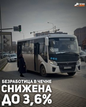 В Чеченской Республике наблюдается устойчивый рост числа официально трудоустроенных граждан, а также снижение уровня безработицы до 3,6%