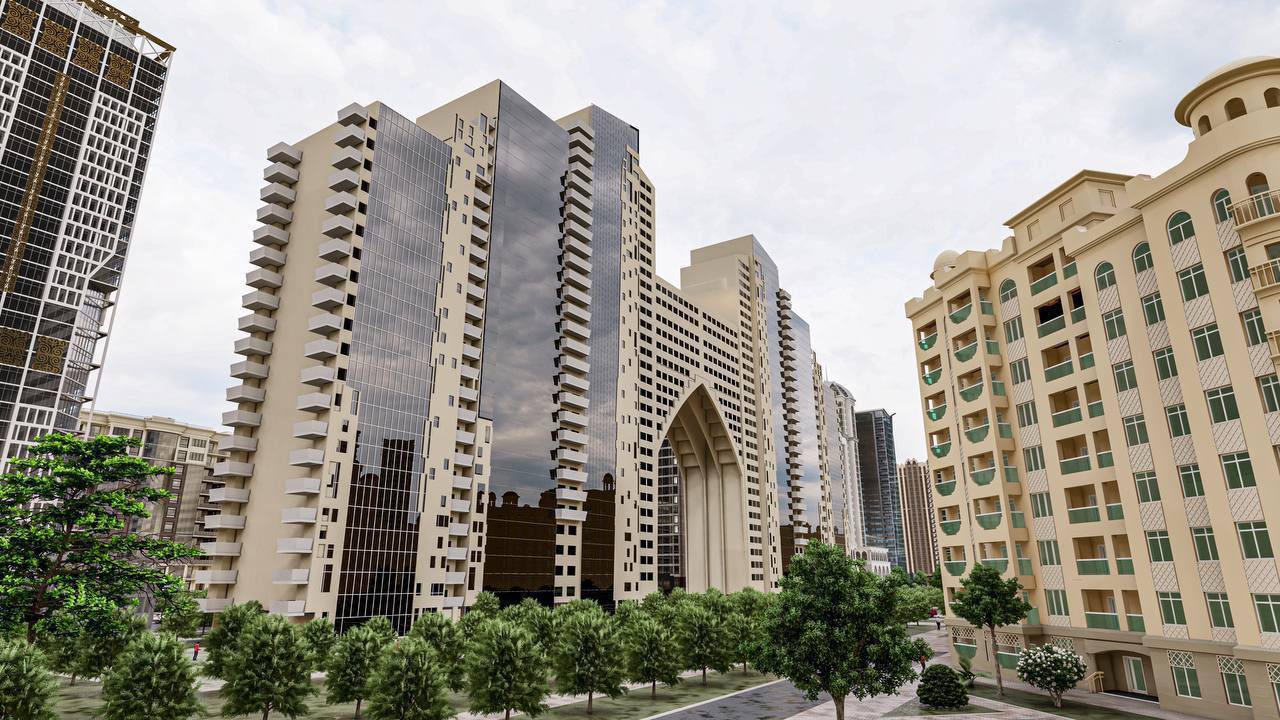 В Грозном на въезде в центральную часть города с южной стороны строится новый жилой комплекс «Триумф» В Грозном на въезде в центральную часть города с южной стороны строится новый жилой комплекс «Триумф»