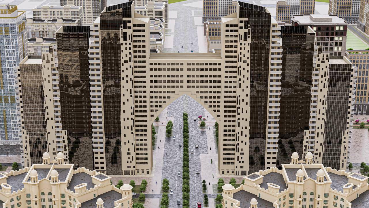 В Грозном на въезде в центральную часть города с южной стороны строится новый жилой комплекс «Триумф» В Грозном на въезде в центральную часть города с южной стороны строится новый жилой комплекс «Триумф»