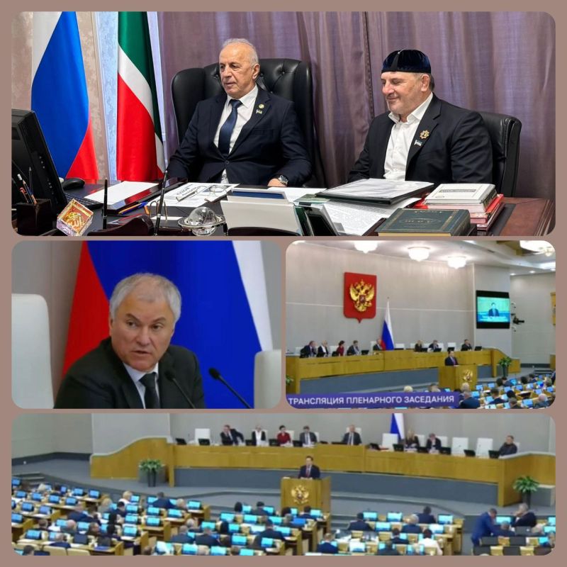 Вице-спикер Парламента Чеченской Республики Б.А. Хазбулатов и председатель Комитета по социальной политике, здравоохранению и спорту М.А-В. Ханариков в режиме ВКС приняли участие в заседании ГД ФС РФ