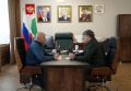 Ассламу Алайкум!. Сегодня Руководитель Администрации Главы и Правительства ЧР Галас Таймасханов провел рабочую встречу с главой администрации Гудермесского муниципального района Хамзатом Магамадовым