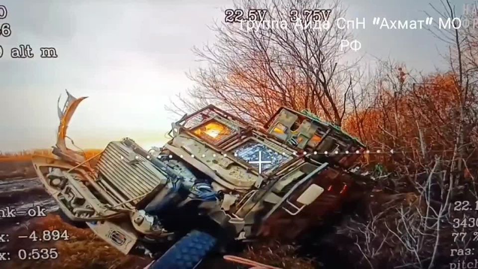 Дроны отряда «Аида» легендарного спецназа «Ахмат» Министерства обороны России продолжают эффективно подавлять позиции противника на Сумском направлении