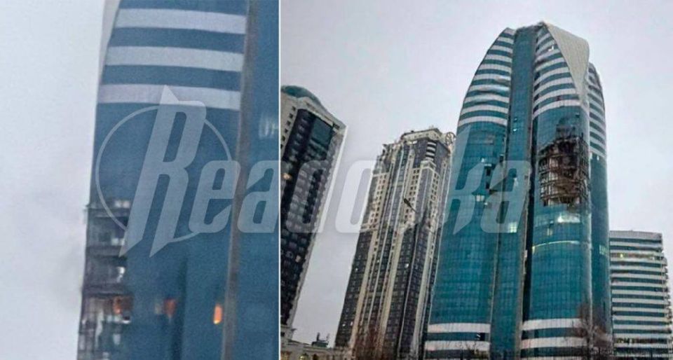 СМИ сообщили об атаке беспилотниками здания «Грозный-Сити» в Чечне