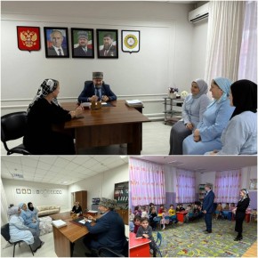 Алихан Элембаев посетил детский сад с. Чечен-Аул