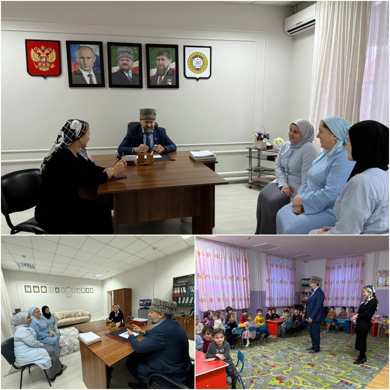 Алихан Элембаев посетил детский сад с. Чечен-Аул