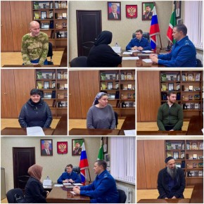 Прием граждан. В соответствии с утвержденным прокурором республики графиком его заместителем Алексеем Анищенко осуществлен прием граждан в Ахматовском районе г. Грозного