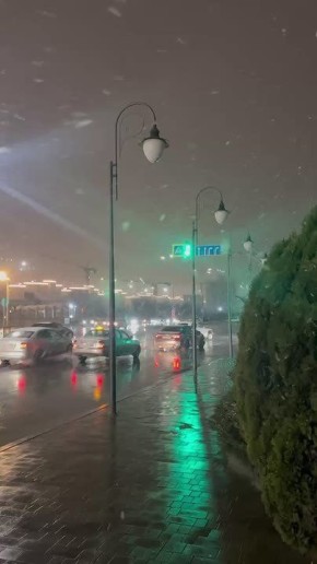 В столице Чеченской Республики сегодня, 13 декабря, выпал первый снег