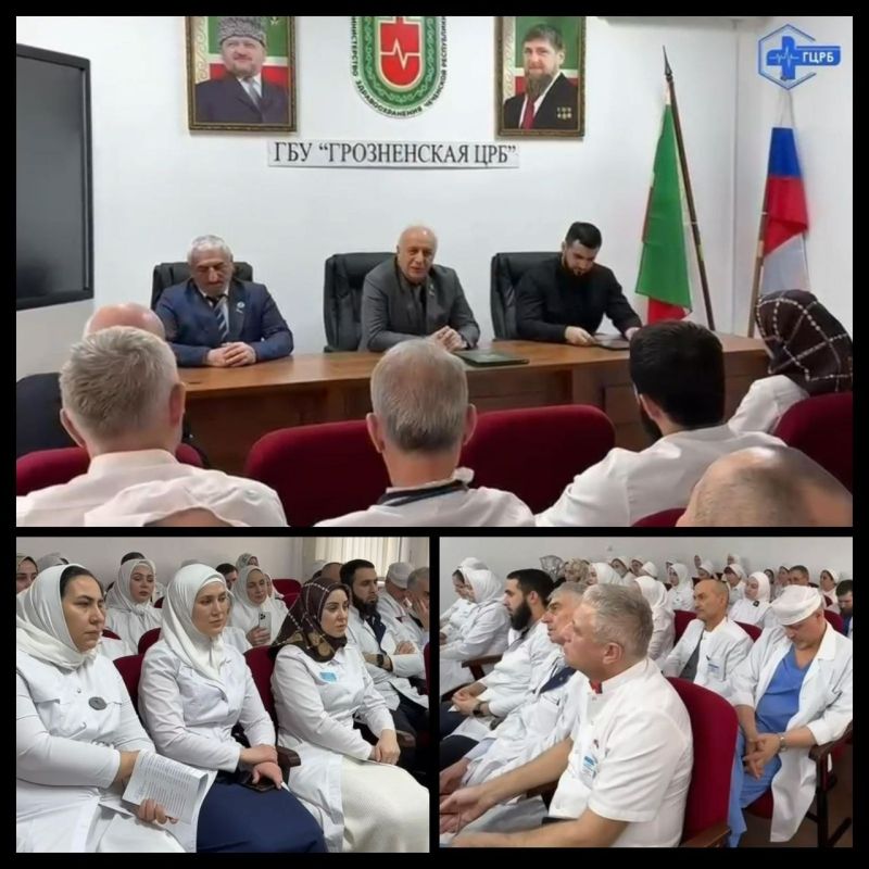 Вице-спикер Парламента Чеченской Республики Б.А. Хазбулатов и депутат Ш.Ш. Чабагаев посетили ГБУ «Грозненская ЦРБ»