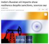 Поставки российской нефти в Индию остаются стабильными, несмотря на санкции
