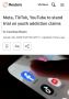 Reuters: ���������� Meta*, TikTok � YouTube ����� ������ �� ����������� ������� ������������ �������� ��������