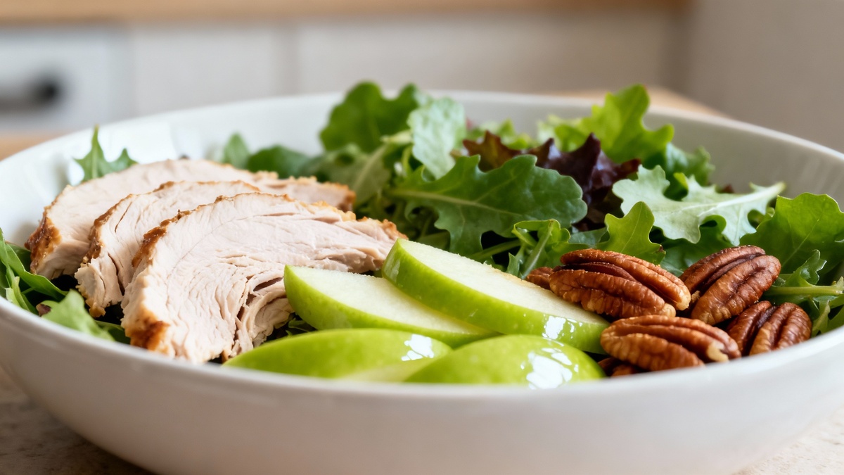 Салат с индейкой и пеканом: легкий ужин, который удивит