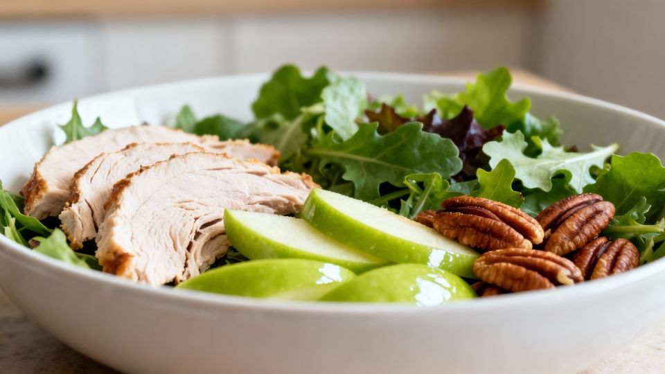 Салат с индейкой и пеканом: легкий ужин, который удивит